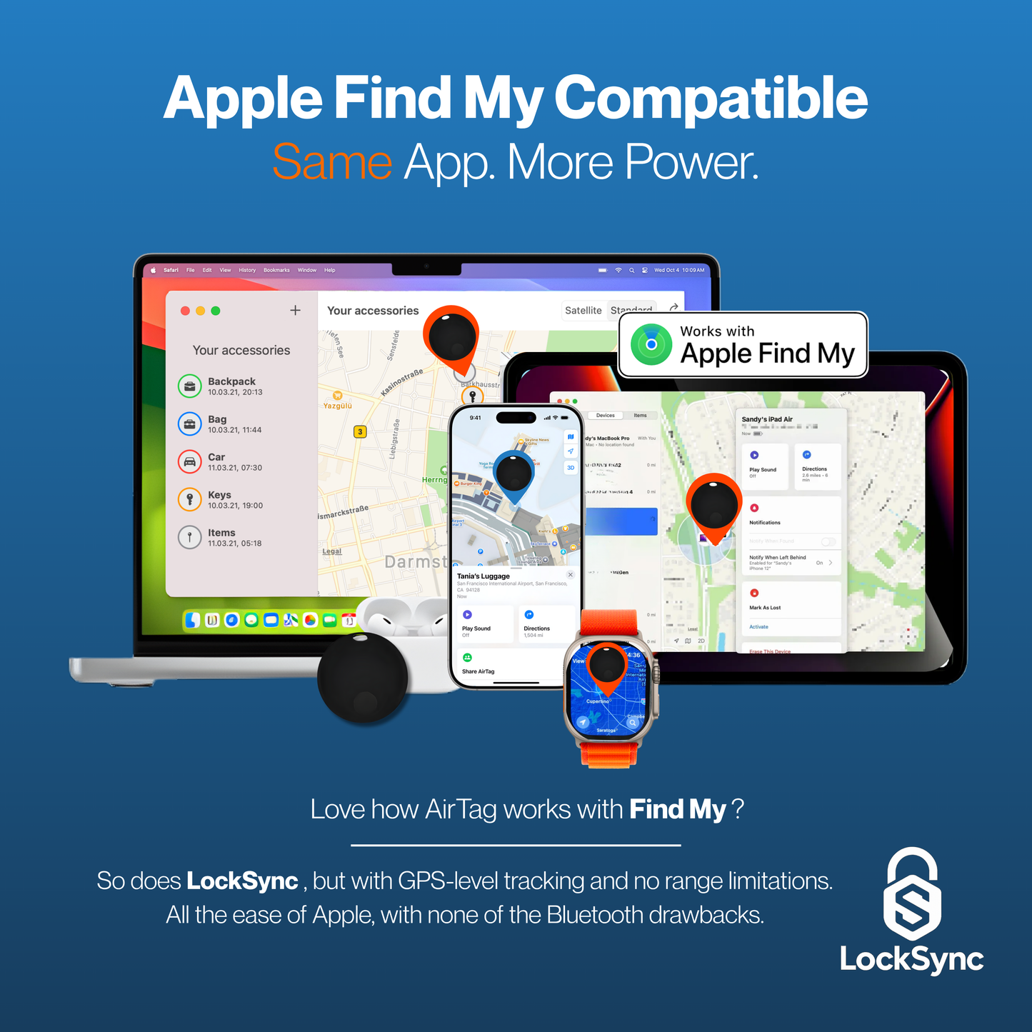LockSync™ — The Ultimate Finder for Everything That Matters.